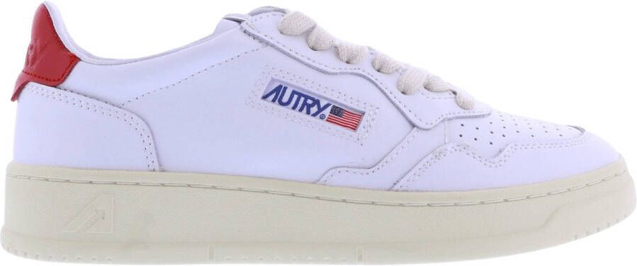 Autry Vintage Lage Leren Sneakers voor Vrouwen White Dames