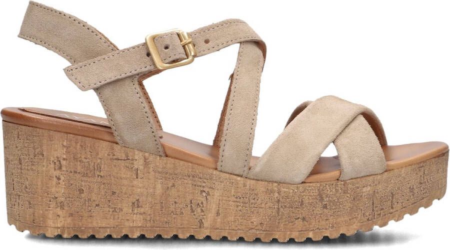 AYANA Sandalen Dames 722032 Maat: 37 Materiaal: Suède Kleur: Beige - Foto 2