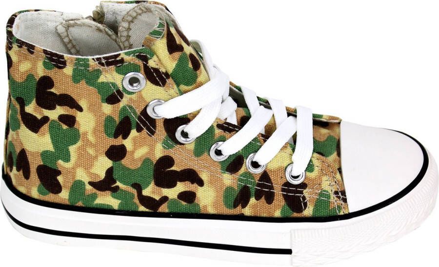 Babes & Binkies Sneakers Camo multi Kids Geel Groen Bruin Oranje