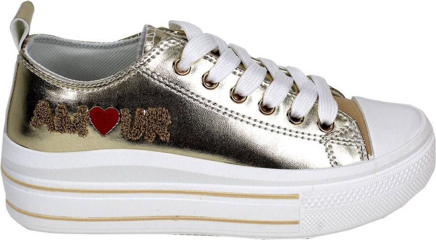 Babes & Binkies Sneakers Gold amour Kids & Kind Meisjes Goud