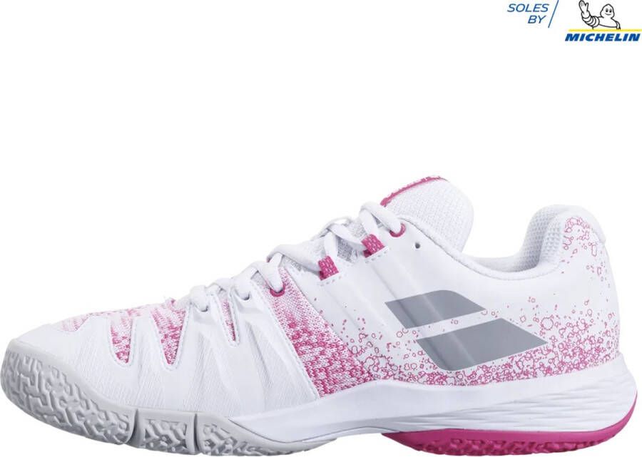 Babolat Sensa dames padelschoen wit roze