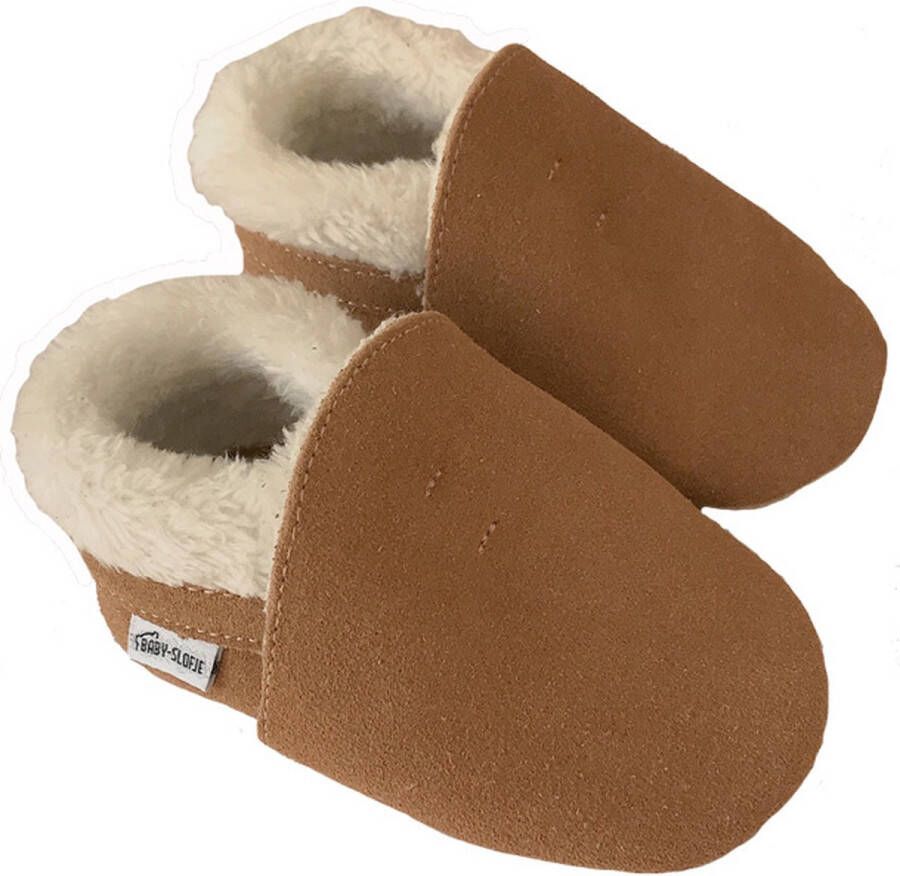 Baby-slofje.nl Babyslofjes winter suede van Baby-slofje Bruin