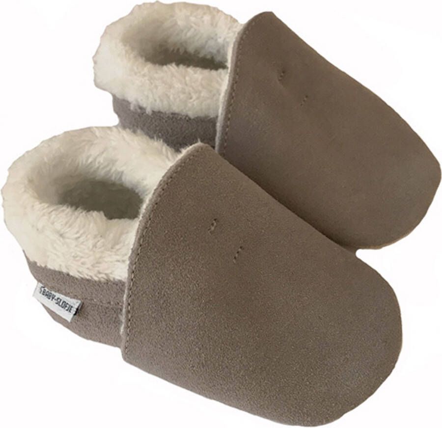 Baby-slofje.nl Babyslofjes winter suede van Baby-slofje Grijs