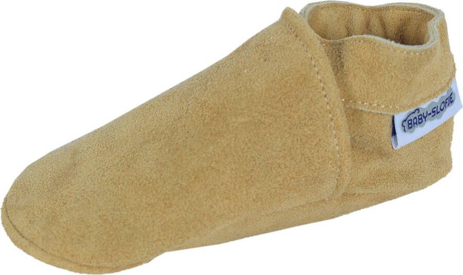 Baby-slofje.nl Beige Suède babyslofjes van Baby-Slofje Unisex Effen - Foto 1