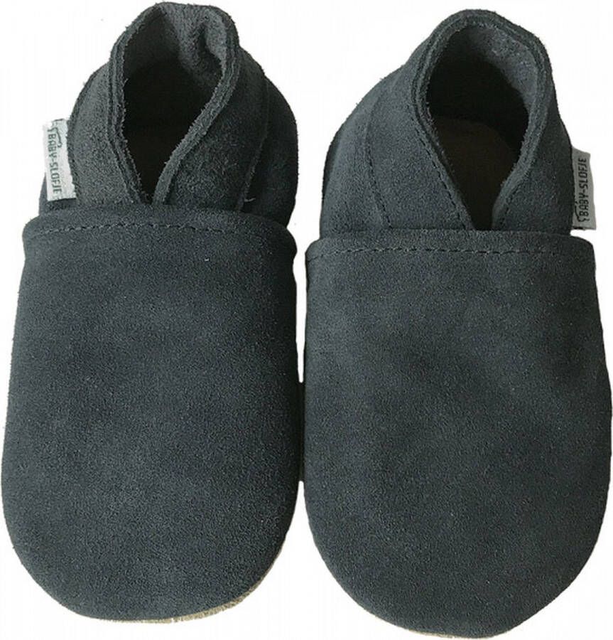 Baby-slofje.nl Donkerblauw suede babyslofjes van Baby-Slofje 0-6 maanden