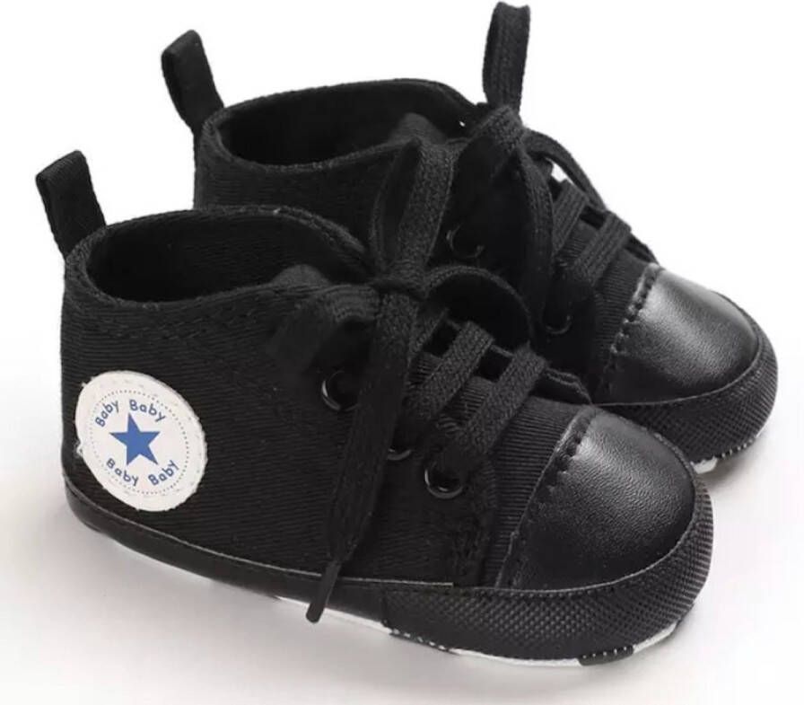 Baby-slofje.nl Stoere Baby Schoenen Babysneakers van Baby-Slofje Zwart ( 13 cm) - Foto 1