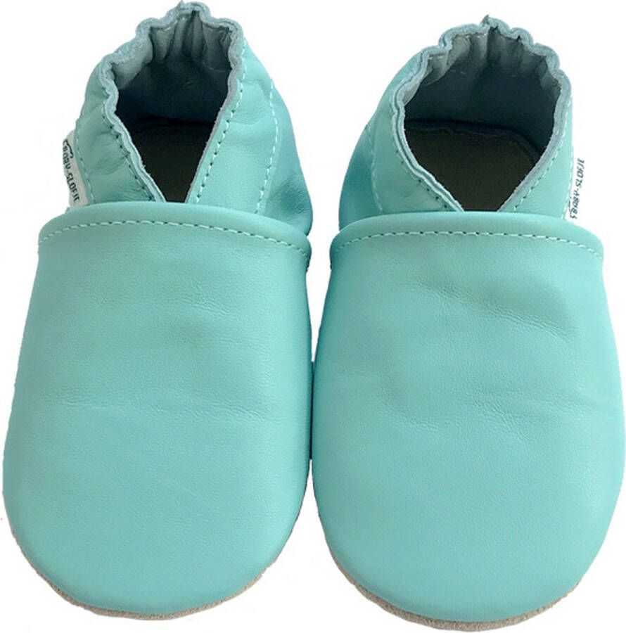 Baby-slofje.nl Turquoise leren babyslofjes van Baby-Slofje - Foto 1