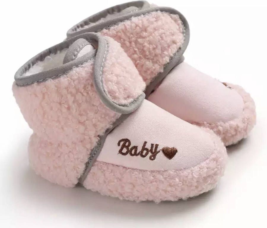 Baby-slofje.nl Zachte en warme sloffen Pantoffels voor baby van Baby-Slofje Roze -18 maanden