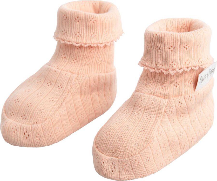 Baby's Only Slofjes Dream Baby sloffen voor jongens en meisjes Baby Pantoffels gemaakt van 100% ecologisch katoen Peach GOTS