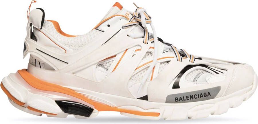 Balenciaga MEN'S TRACK SNEAKER IN WHITE Maat : 45 Track Sneaker in white and orange mesh and nylon