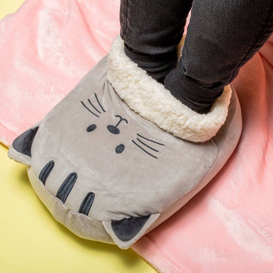 Balvi Kitty Voetenwarmer Kat Grijs one size fits all