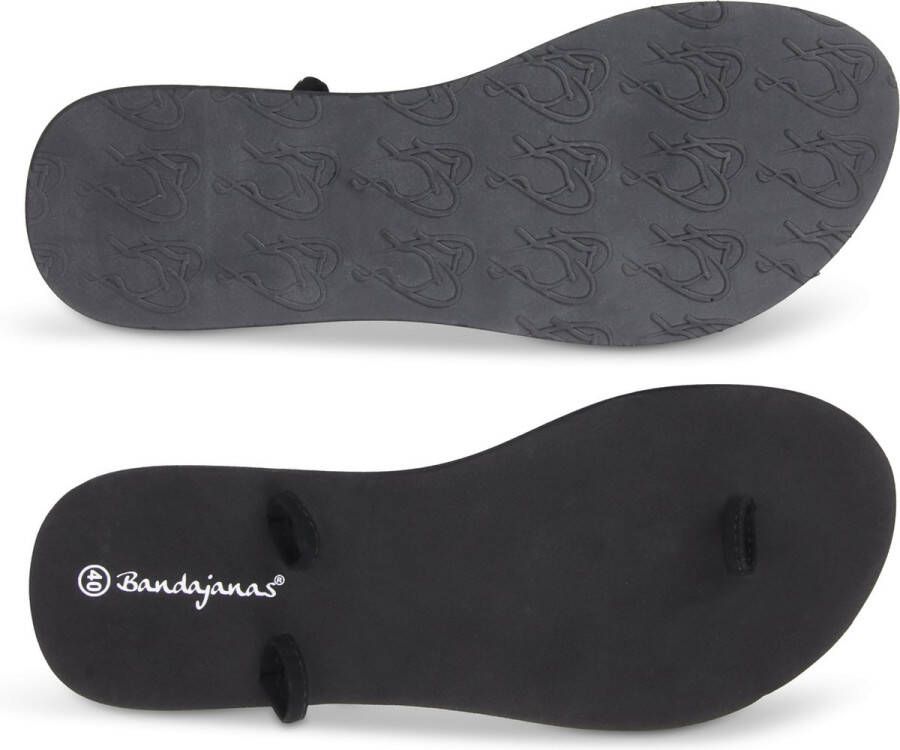 Bandajanas Slippers Laag Zwart Verwisselbare Banden Eco-Friendly EVA FOAM Comfortabele Zomerslipper