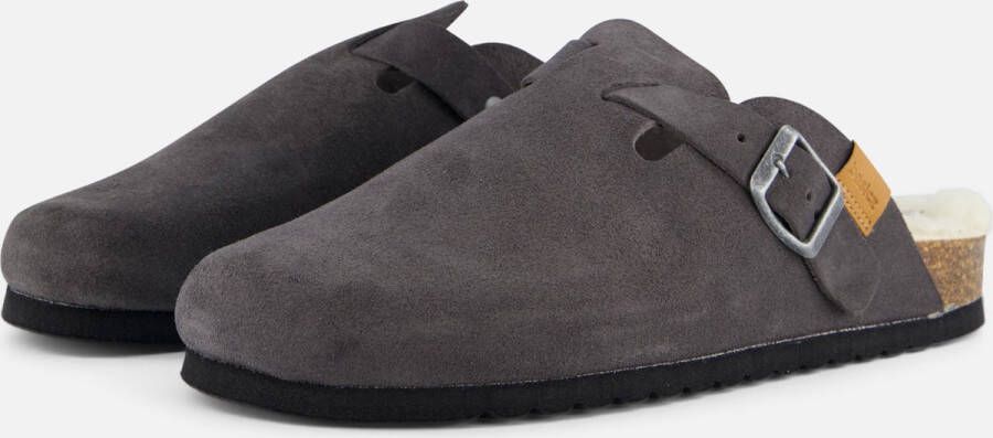 Basicz Pantoffels grijs Suede