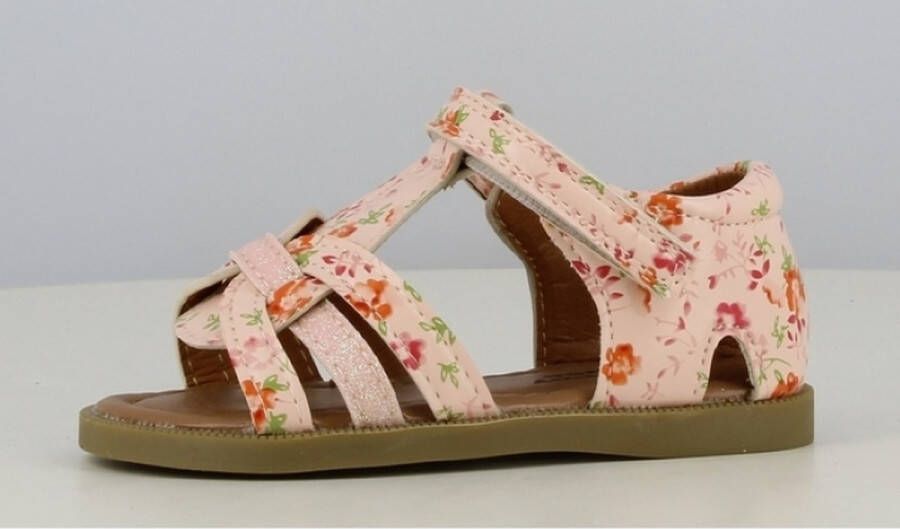 BBS Happy Bee meisjes baby sandalen roze met bloemen klittenband sluiting : BACK TO SCHOOL