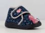 BBS Meisjes unicorn pantoffels – donkerblauw met roze eenhoorn – uitneembare zool – sterke antislip – ideaal kerst cadeau - Thumbnail 1