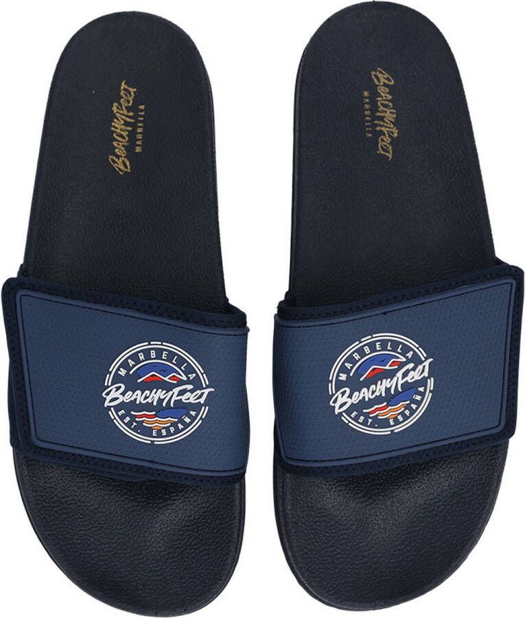 BeachyFeet Heren Strandslipper merk model Slides Playero Navy