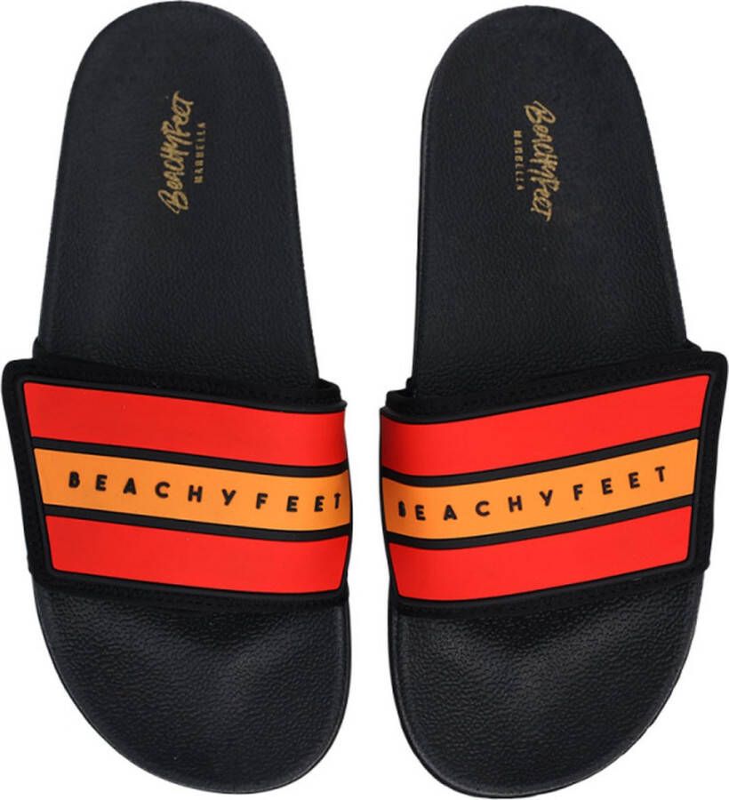 BeachyFeet Poolside Slides Vibras De Espana Zwart