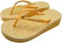 BeachyFeet Teenslippers Dames Flamencos Almudena Sleehak Geel - Thumbnail 3