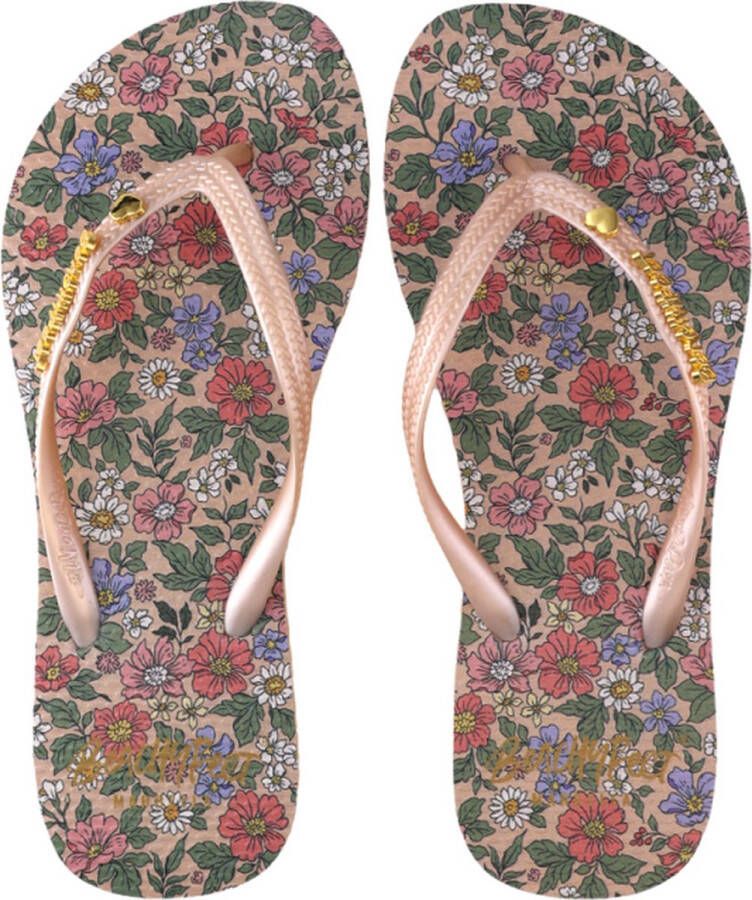 BeachyFeet Teenslippers Flores Andaluz Licht Bruin