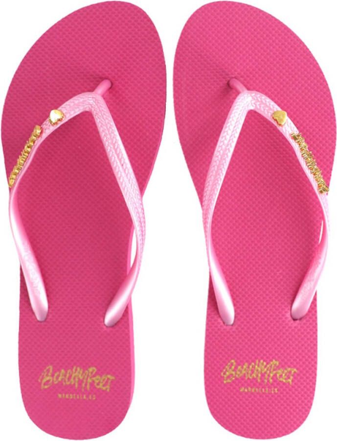 BeachyFeet Teenslippers Rosa Fluro Roze