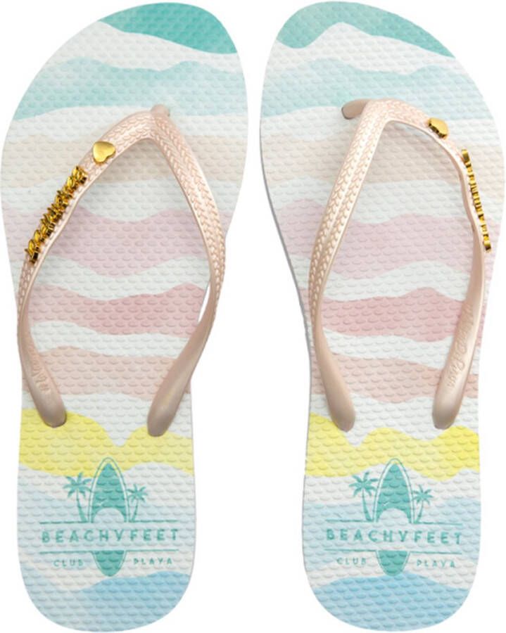 BeachyFeet Teenslippers Suenos De Verano Wit