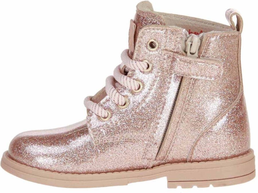 Beberlis Roze Veterboot Glitter