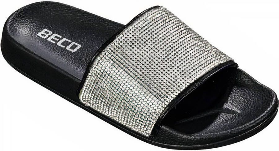 BECO Badslippers Met Rhinestones Dames Eva Zwart