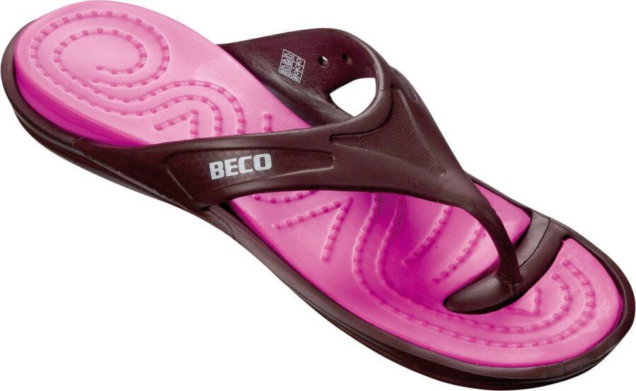 BECO Dames teenslipper roze