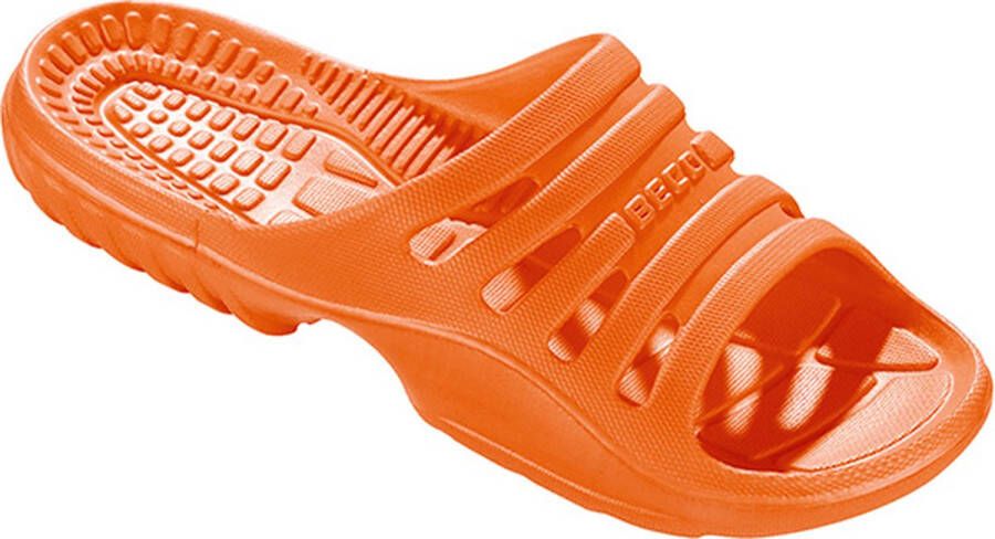 BECO heren badslippers oranje