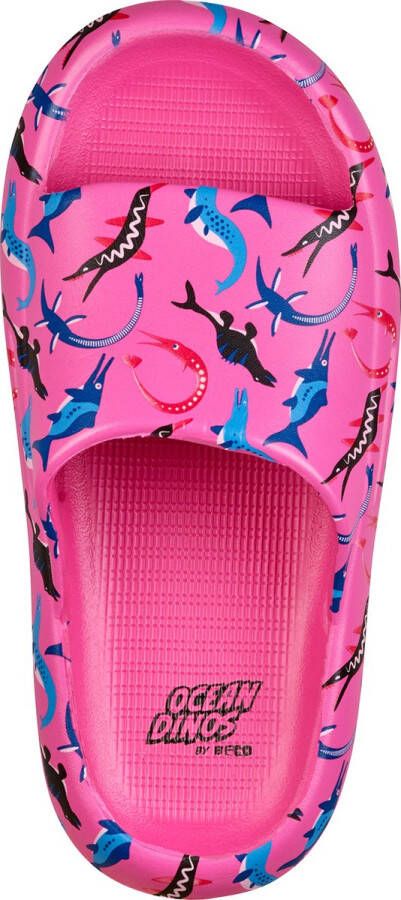 BECO OCEAN DINOS badslippers voor kinderen roze