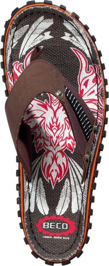 BECO Outdoor teenslippers bruin