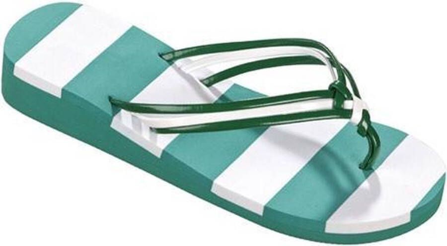 BECO Teenslippers Dames Groen wit