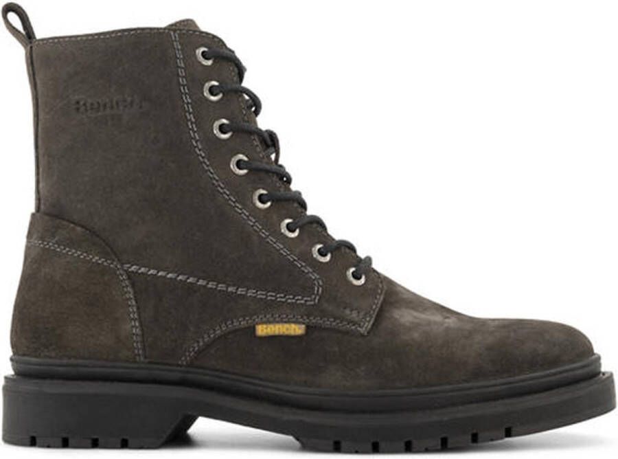 Bench Donkergrijs leren veterboots