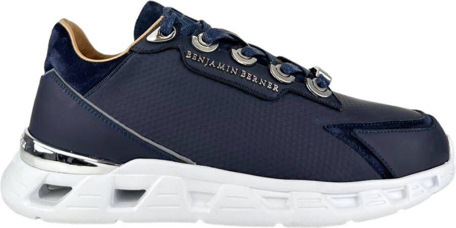 Benjamin Berner Heren Sneaker Blauw BNJ0191 RHOMBUS NAVY