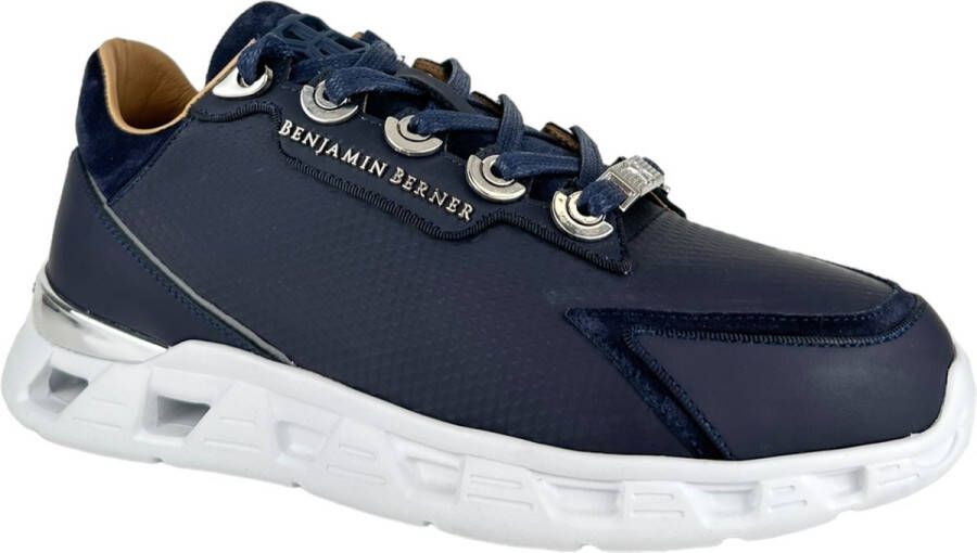 Benjamin Berner Heren Sneaker Blauw BNJ0191 RHOMBUS NAVY