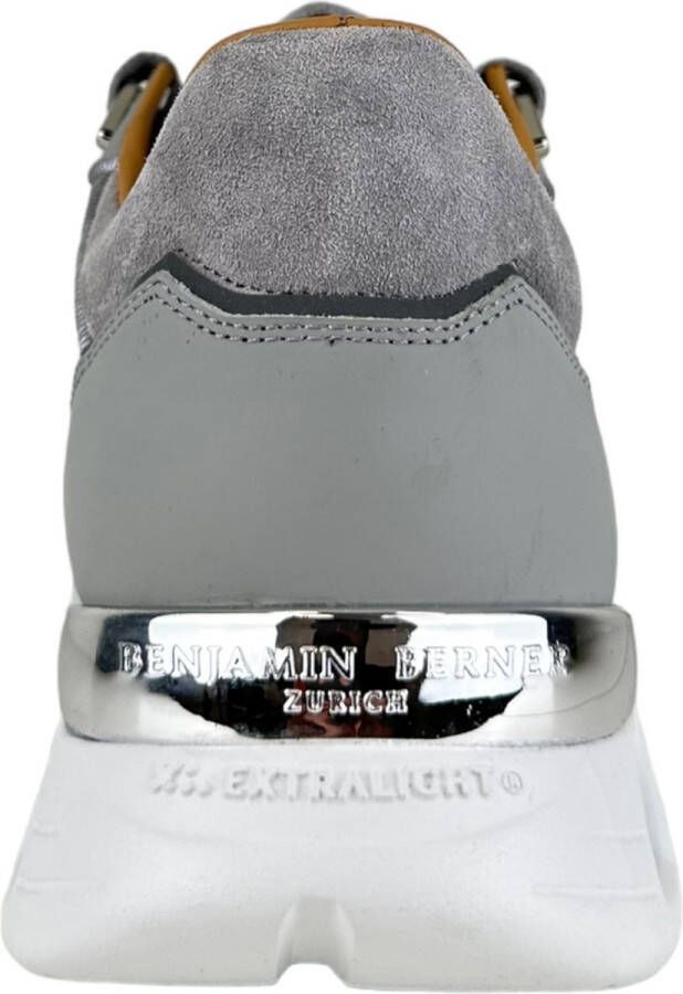 Benjamin Berner Heren Sneaker Grijs BNJ0191 RHOMBUS GREY