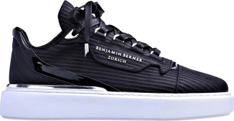 Benjamin Berner Heren Sneaker Zwart BNJ0120 Raphael 3D Stripe