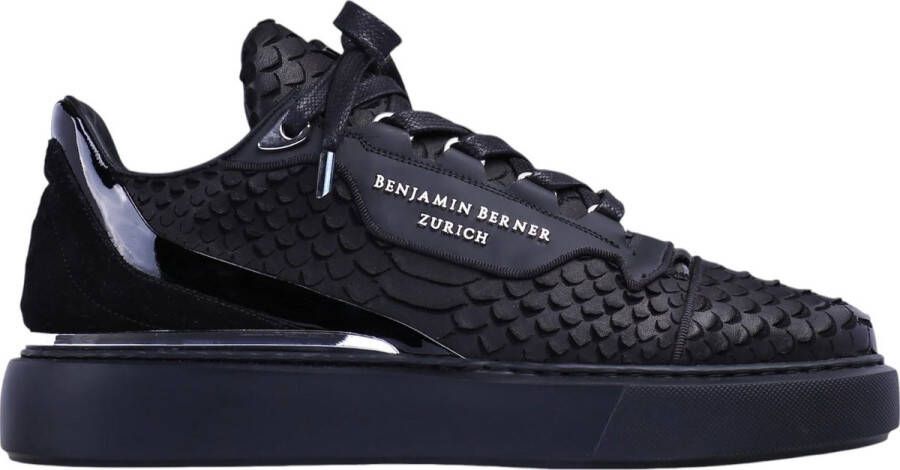 Benjamin Berner Heren Sneaker Zwart BNJ0120 Raphael Python