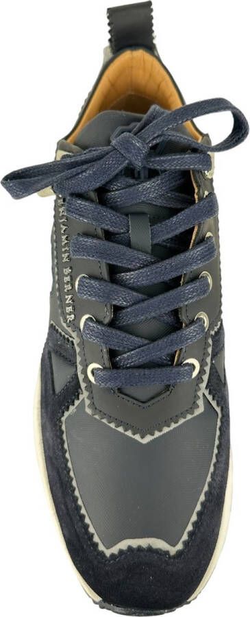 Benjamin Berner Heren Sneakers Blauw BNJ0151 NAVY Camouflage Nexus