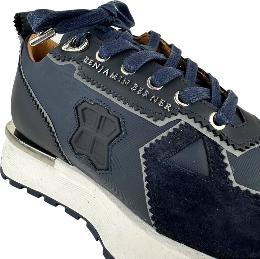 Benjamin Berner Heren Sneakers Blauw BNJ0151 NAVY Camouflage Nexus