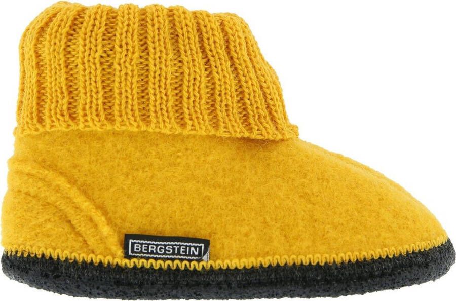 Bergstein Cozy Sloffen Pantoffels voor en kinderen 100% Zuiver sc wol Ocher