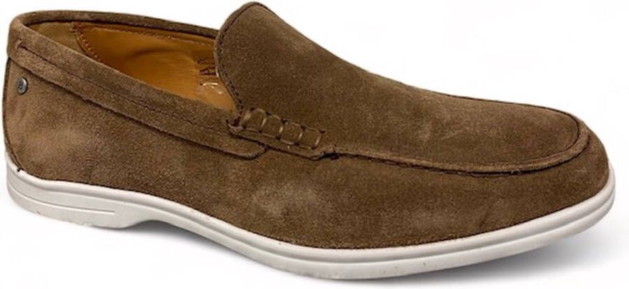 Berkelmans Ascari Amaretto Suede-instapper -loafer