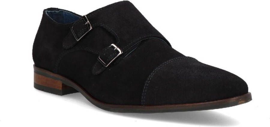 Berkelmans Model Monaco navy marino suede nette herenschoenen suede blauw