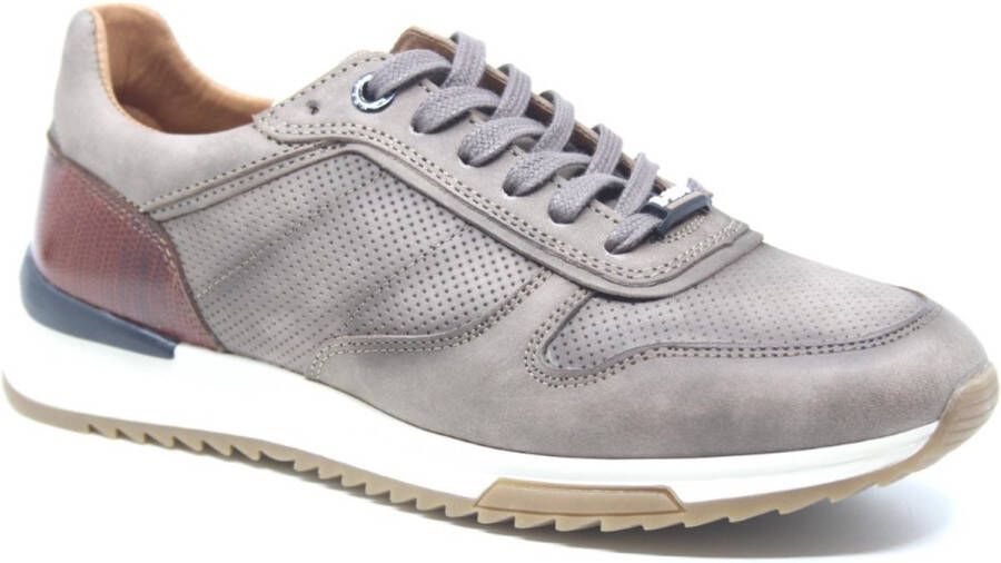 Berkelmans Oyama Grey Nubuck 231140245 Grijze sneakers wijdte G½