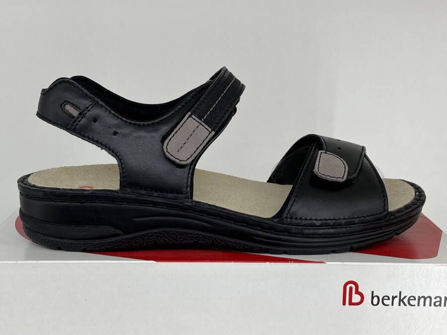 Berkemann gmbH en co kg Berkemann Leni zwarte leren sandalen 03102