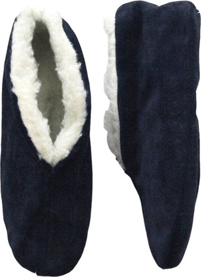 Bernardino Echte suede Spaanse sloffen dames Navy