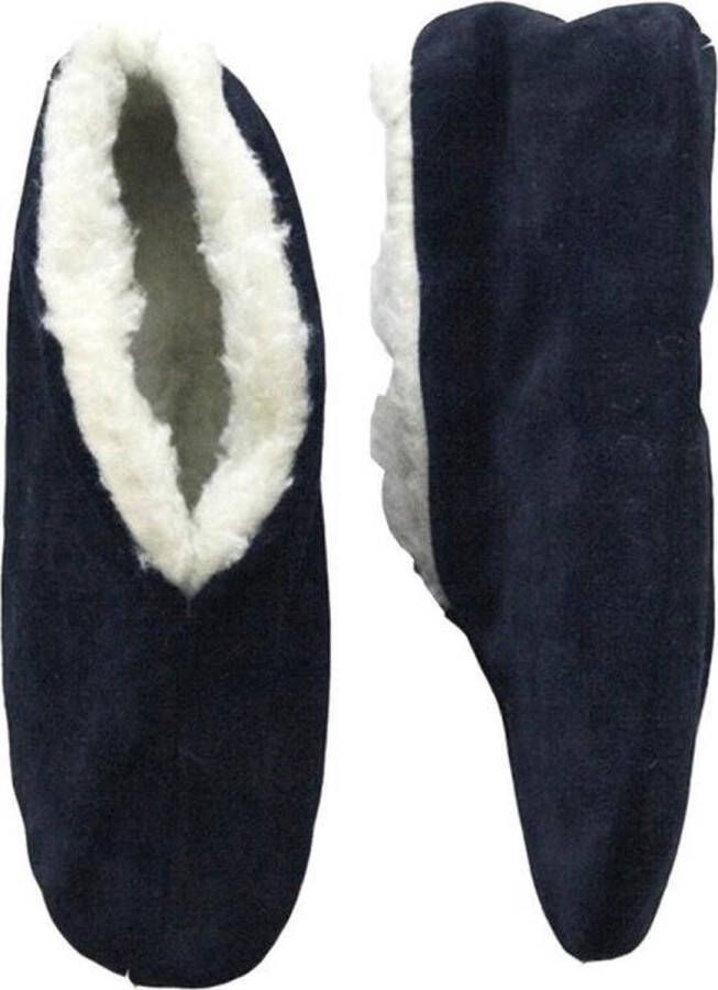 Bernardino Echte suede Spaanse sloffen dames Navy - Foto 1