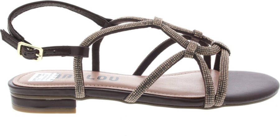 BiBi Lou Dames Sandalen Liv Sandal Dark Brown Donkerbruin