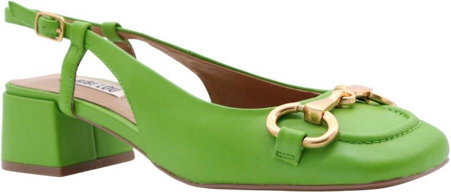 BiBi Lou Peep Toe Peep Heel Green