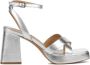 BiBi Lou Sandalen Dames Damesschoenen Leer Blokhak hoogte 8 cm 629P19 Zilver - Thumbnail 1